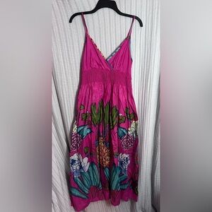 Fun & Flirt Pink Floral Maxi Sundress